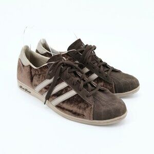 ADIDAS ORIGINALS SLEEK SERIES BROWN VELVET SNEAKERS US 8